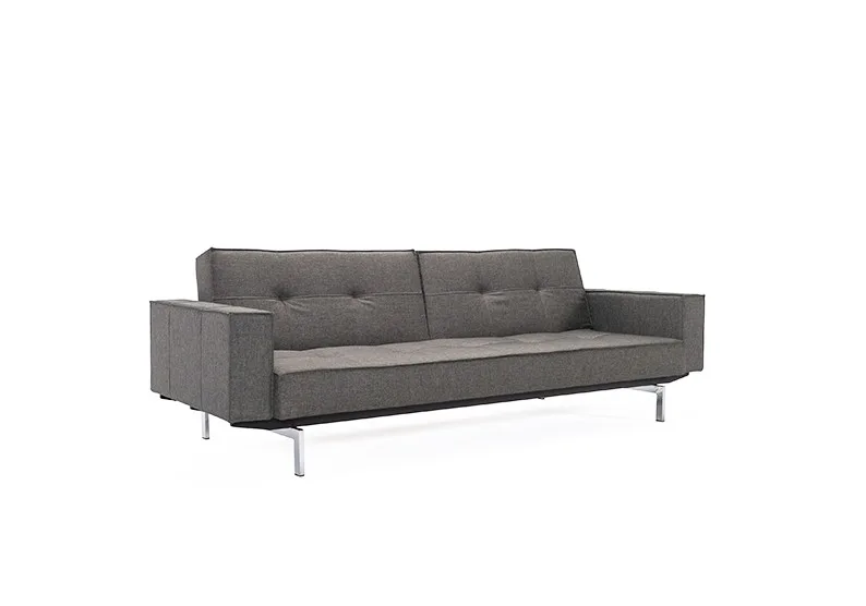 Schlafsofas-Schlafsofa Splitback Chrome mit Armlehnen dess.216