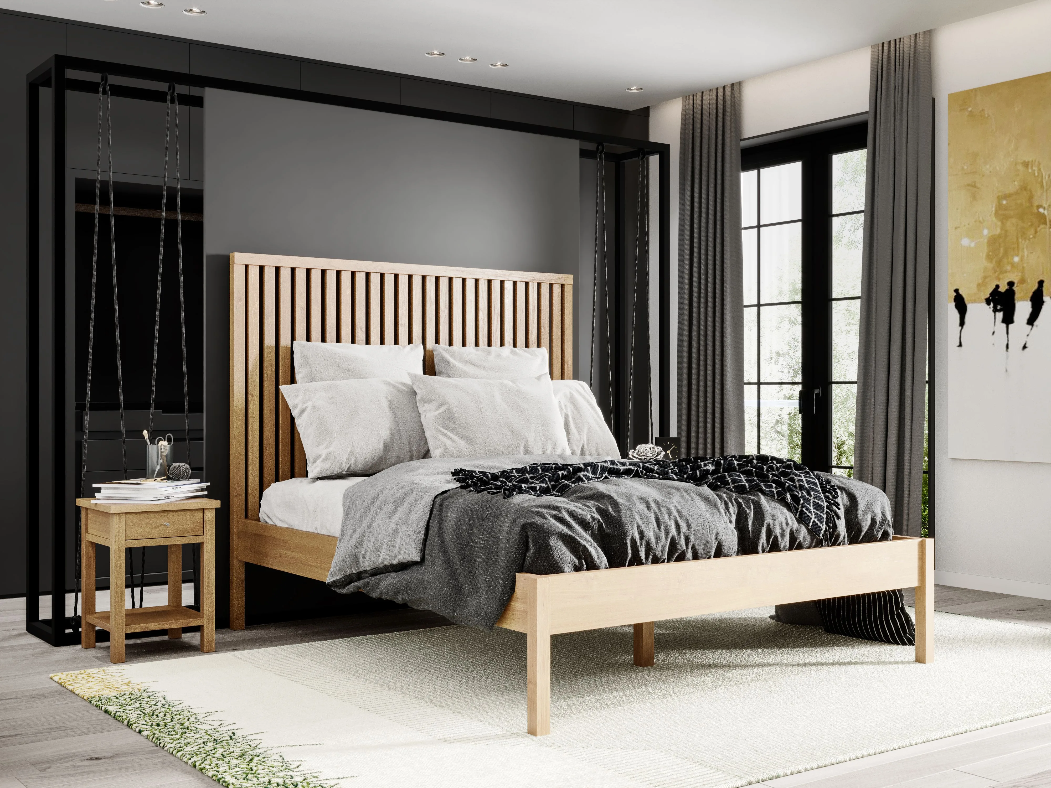 firen6 Rast Design Massivholzbett Firenze Ambiente