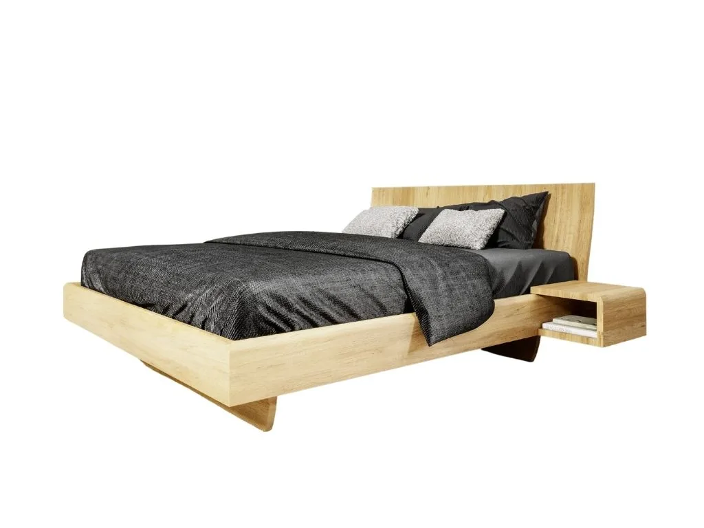 Rast Design Massivholzbett Salerno mit Nachttisch