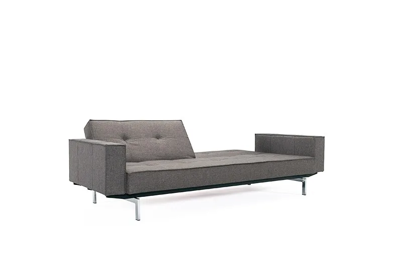 Schlafsofas-Schlafsofa Splitback Chrome mit Armlehnen dess.216