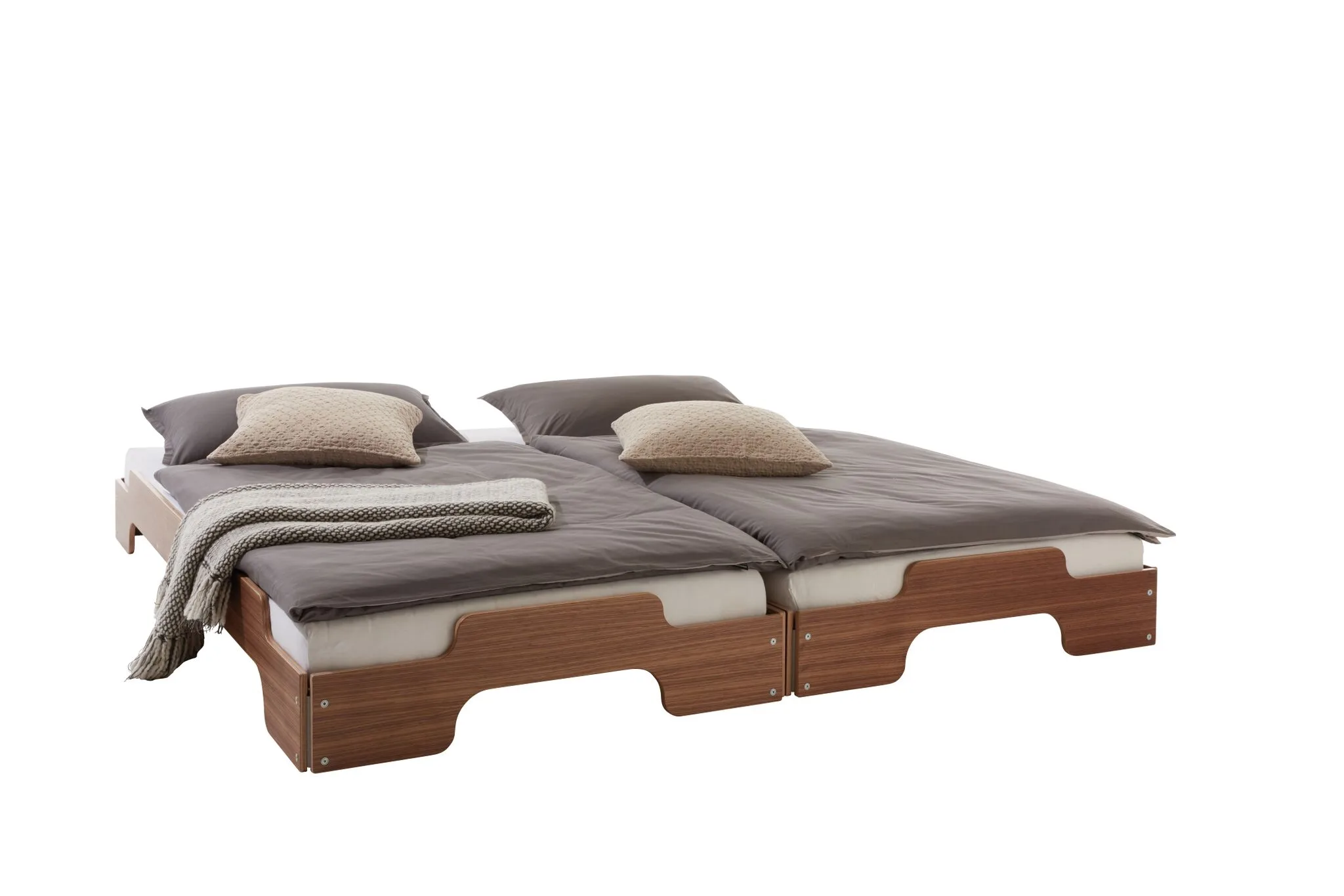 Stapelliege-Klassik-Nussbaum-als-Doppelbett betten-designerbetten-stapelliegen klassik nussbaum als doppelbett.jpg